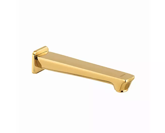 CERA Ruby Single Lever Wall Mount Bath Tub Spout with Wall Flange French Gold, F1005661FG