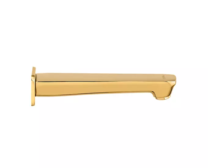 CERA Ruby Single Lever Wall Mount Bath Tub Spout with Wall Flange French Gold, F1005661FG