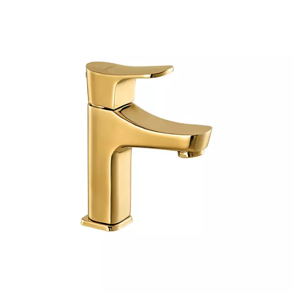 CERA Perla Single Lever Table Mount Pillar Cock with Aerator French Gold, F1012101FG