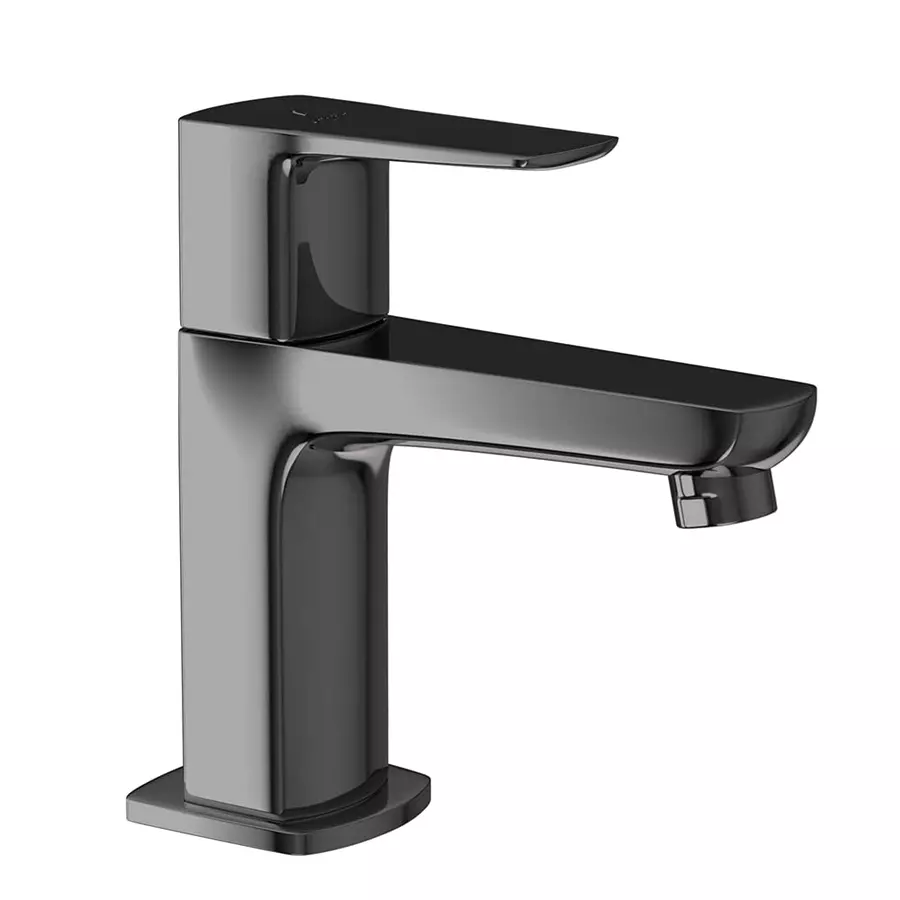 Aquieen Zura Pillar Cock Brass Polished Finish Metallic Black, AQN 133