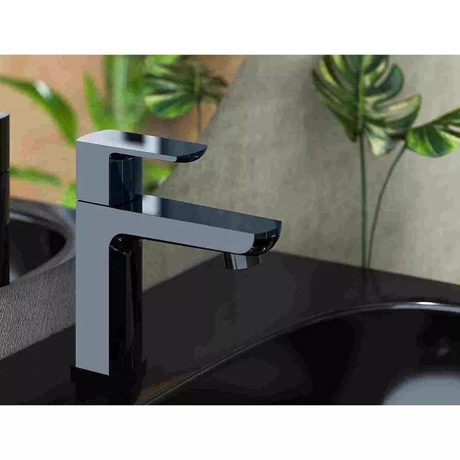 Aquieen Zura Pillar Cock Brass Polished Finish Metallic Black, AQN 133