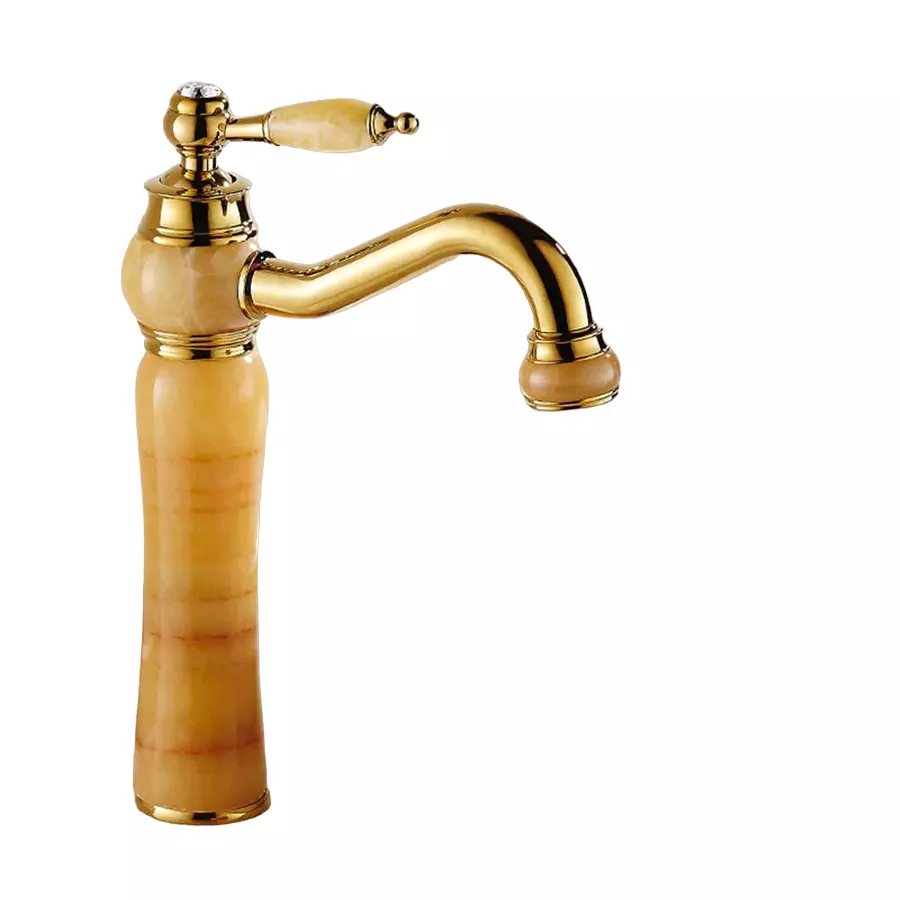Aquieen Luxury Basin Tap Brass, Copper, Stone Chrome Finish Gold, AQN 705