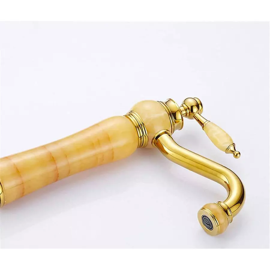 Aquieen Luxury Basin Tap Brass, Copper, Stone Chrome Finish Gold, AQN 705