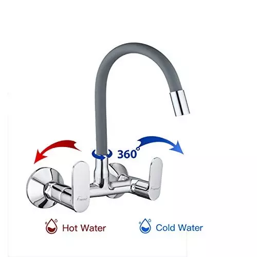 Aquieen Sink Mixer Tap Brass Chrome Finish Grey, AQN 737