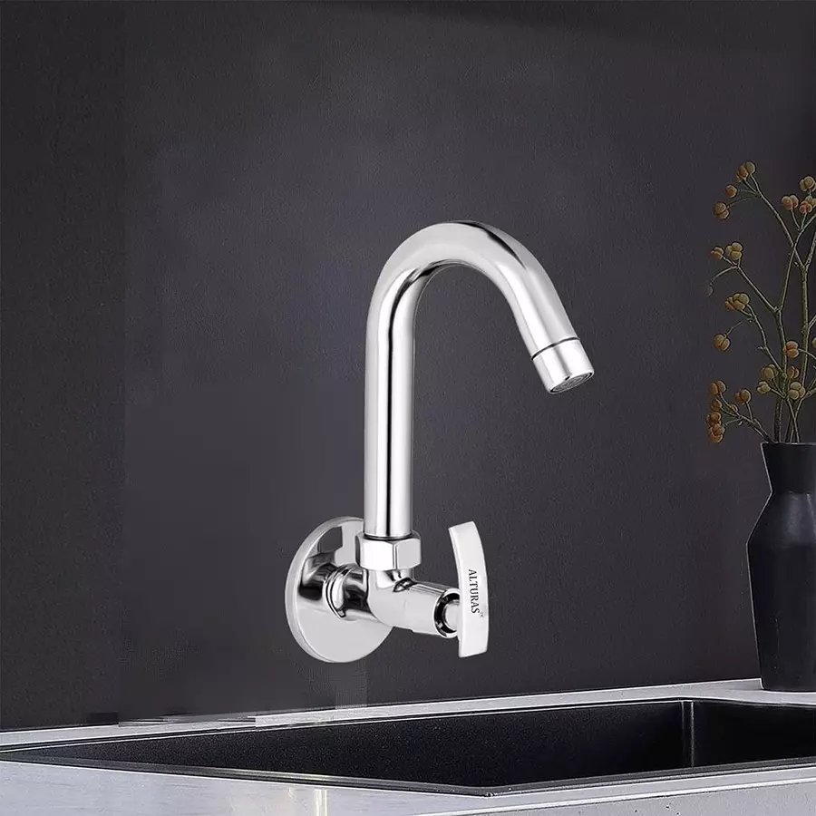 ALTURAS Ocean Brass Sink Cock Tap for Bathroom/Kitchen Pillar Tap (Set of 2)