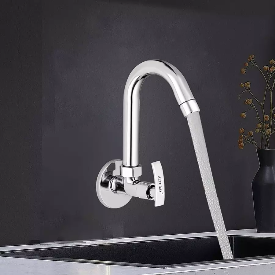 ALTURAS Ocean Brass Sink Cock Tap for Bathroom/Kitchen Pillar Tap (Set of 2)