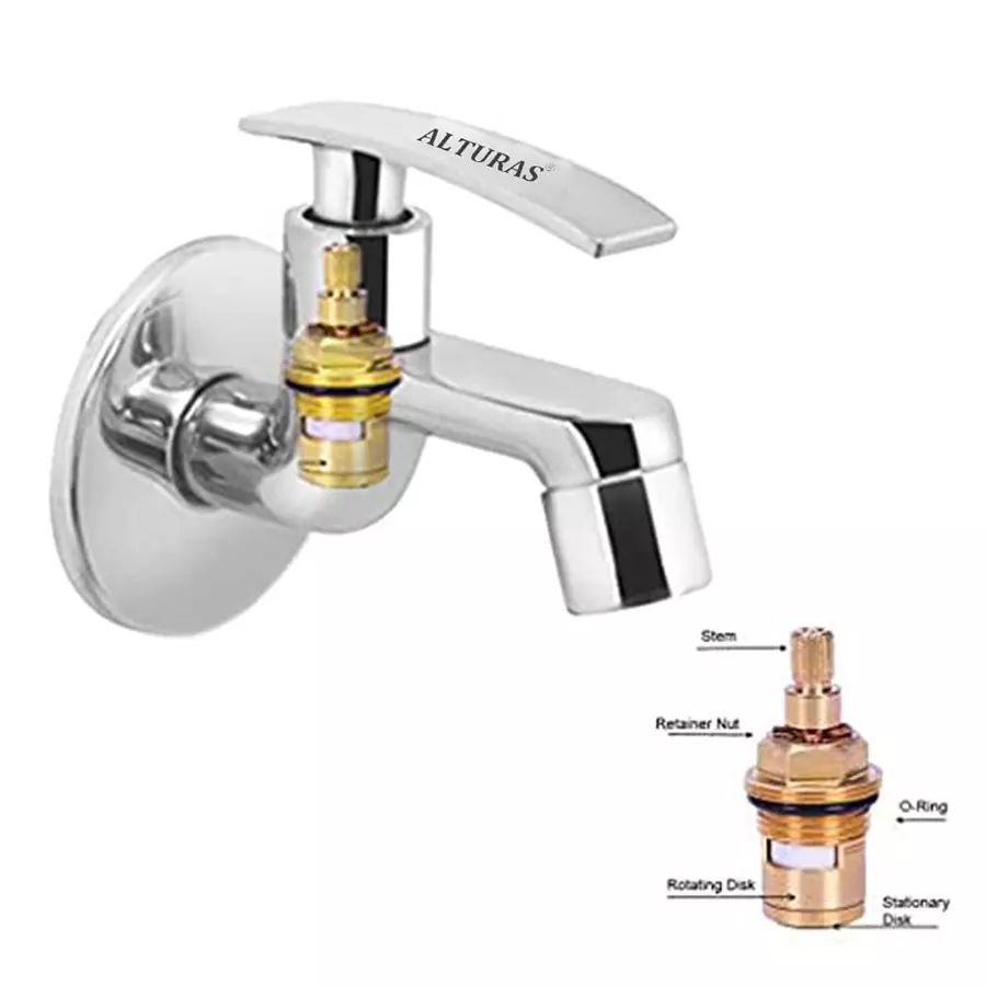 ALTURAS Brass Passion Long Body Tap/Water Tap for Bathroom (Set of 3)