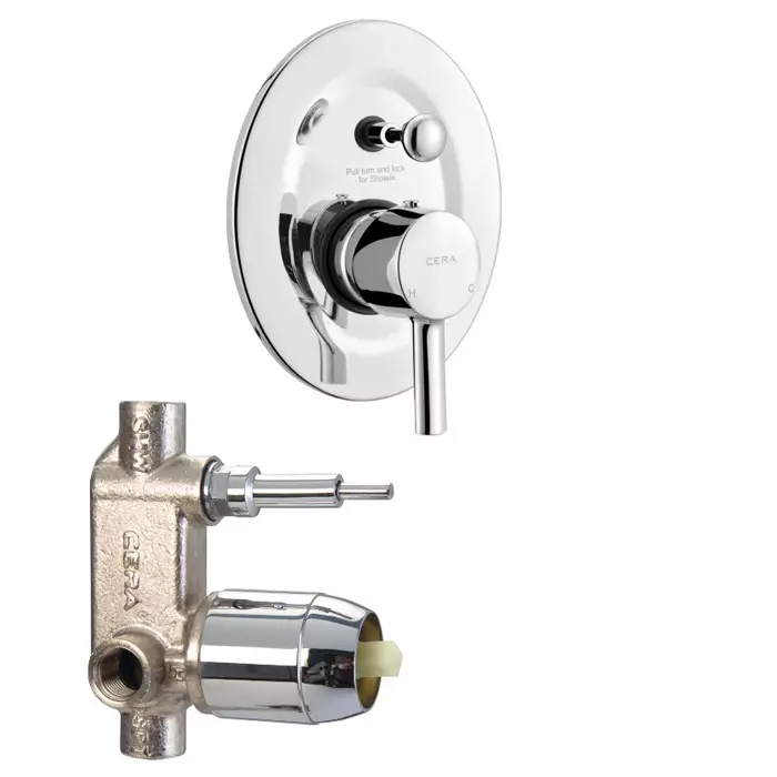 CERA Ripple Concealed Diverter Exposed Part and Concealed Part, F1017701 + F4010101 (Set of 2 Pcs)