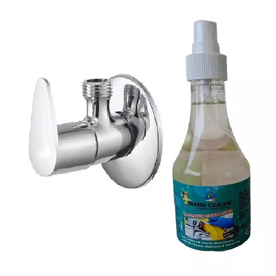 Fastgear Fusion Angle Valve Stainless Steel Chrome Finish Silver, FG2282