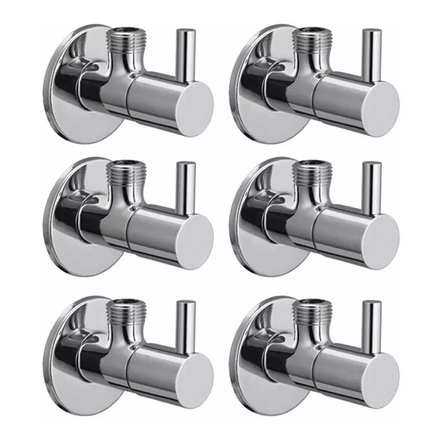 Fastgear Turbo Bib Cock Stainless Steel Chrome Finish Silver, FG1108 ( Pack of 6)
