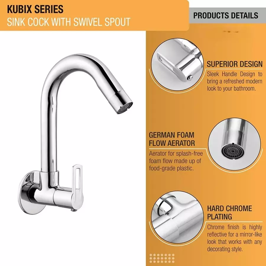 Fastgear Elixir Sink Tap Brass Chrome Finish Silver, FG1443