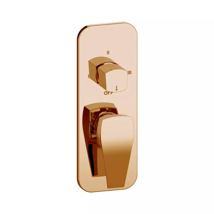 Hindware Exposed Kit 3 Outlet Diverter for Avior Series Rose Gold Finish Stainless Steel, F520068RGD