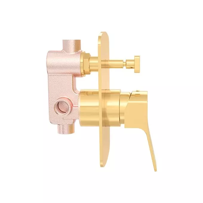 CERA Sylvina High Flow Diverter System Single Lever Exposed Part PVD Finish French Gold, F1021721FG