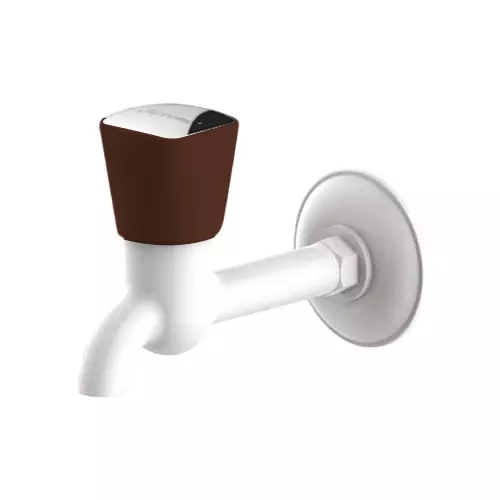 SUPREME Crown Series Long Bib Tap Full Turn Plastic 15 mm, Brown