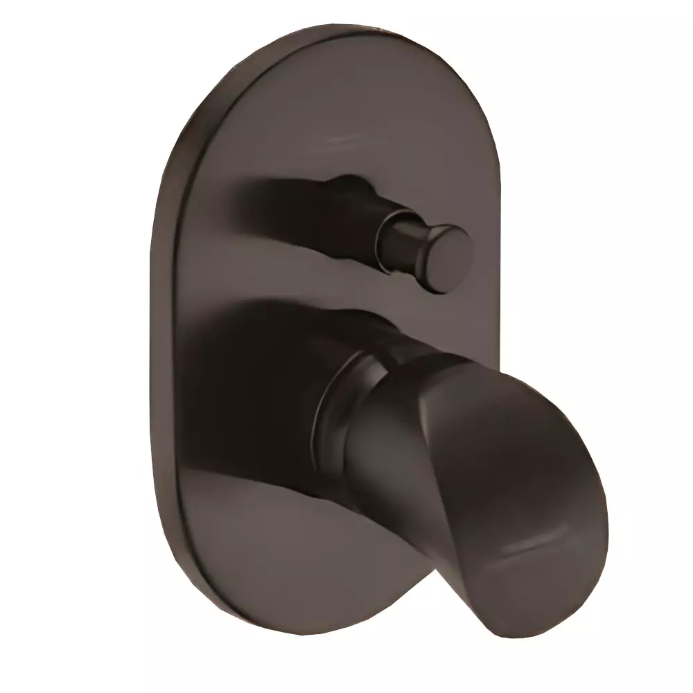 Somany Exposed Part of High Flow/3 Inlet Diverter French Collection Liana Series Gun Metal Wall Mount, 272111390191
