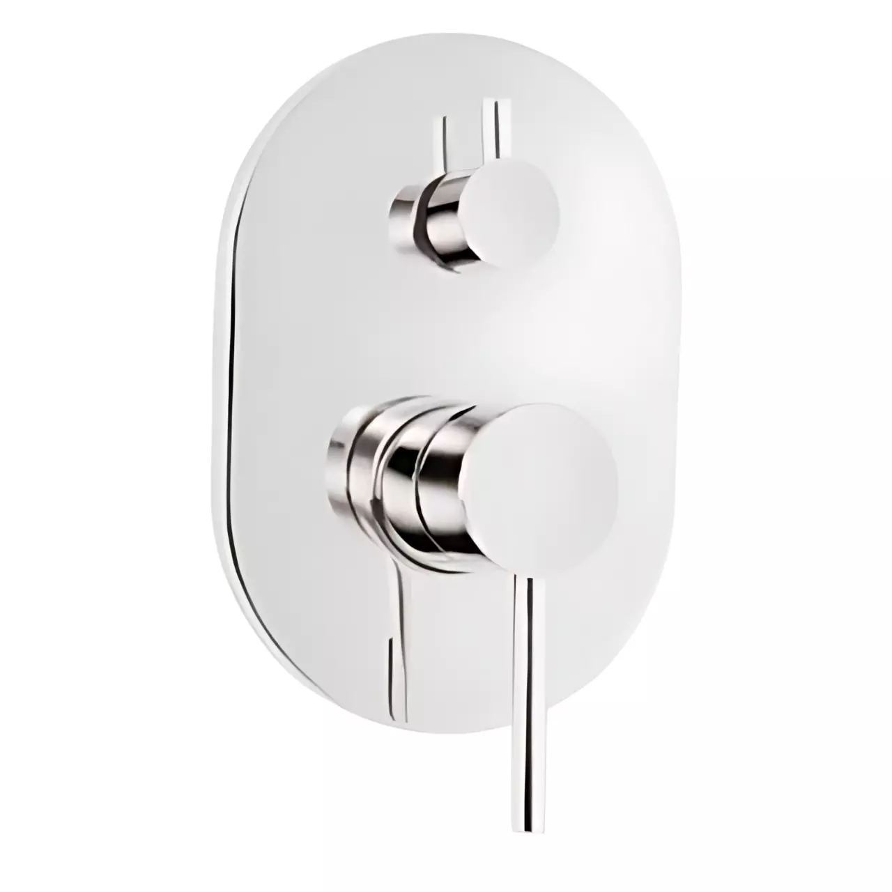 Somany Exposed Part for High Flow Diverter Signature Collection Florence Series Chrome Finish Metal Body, 272110190121