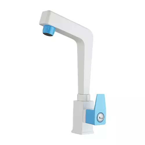 TRIJAL Shark Plus Swan Neck Premium White, Blue 15 mm Thread & 20 mm Spindle, SHP-112 (Pack of 24)