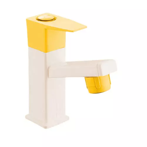 TRIJAL Shark Plus Pillar Cock White, Gold 15 mm Thread & 20 mm Spindle, SHP-103 (Pack of 24)