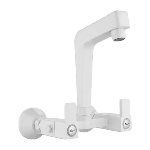 TRIJAL Firoza Sink Mixer Premium With Fiange White 15 mm Thread & 20 mm Spindle, FIR-114 (Pack of 12)