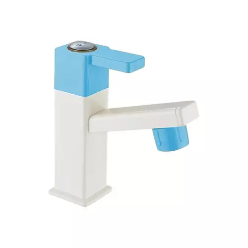 TRIJAL Firoza Plus Pillar Cock White, Blue 15 mm Thread & 20 mm Spindle, FIP-103 (Pack of 24)