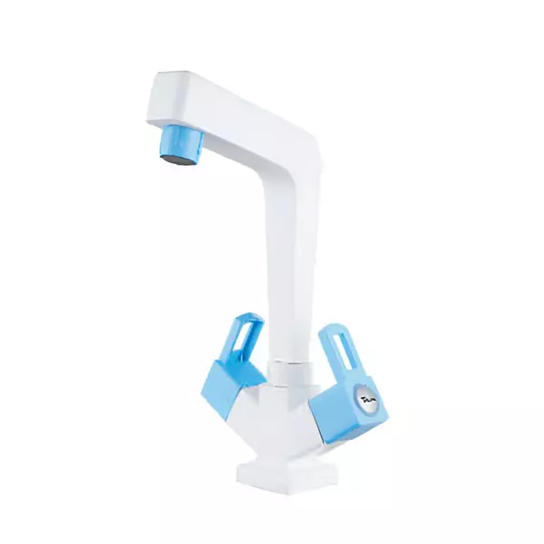 TRIJAL Star Center Hole Basin Mixer Premium White, Blue, STR-118