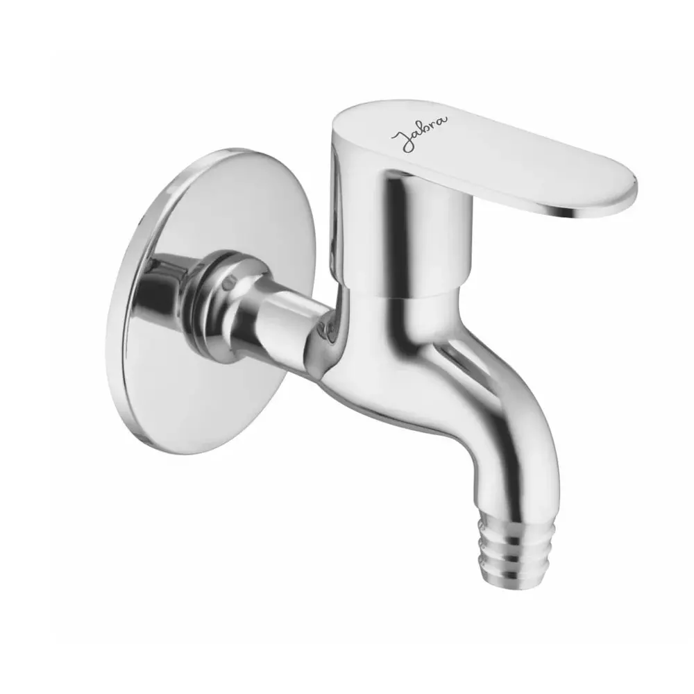 Jabra Nozzle Bib Cock Opal Series Brass Chrome Finish Wall Mount Silver