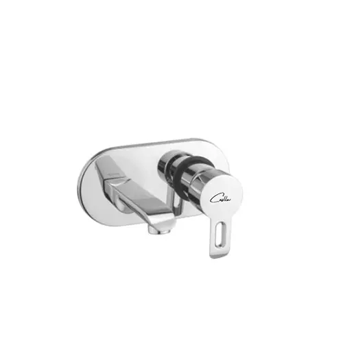 CASLLA Exposed Part Kit of Single Lever Basin Mixer Curve Series Brass Chrome Finish Silver, CRE-CHR-812303