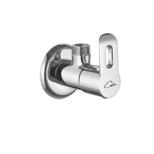 CASLLA Angle Valve with Wall Flange Curve Series Brass Chrome Finish Silver, CRE-CHR-812320