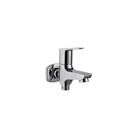CASLLA Bib Cock Two in One with Wall Flange Croma Series Brass Chrome Finish Silver, COA-CHR-872318