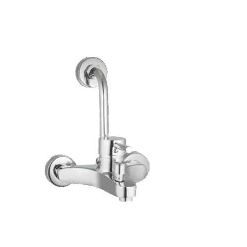CASLLA Single Lever Wall Mixer with Provision Candy Series Brass Chrome Finish Silver, CNY-CHR-712324