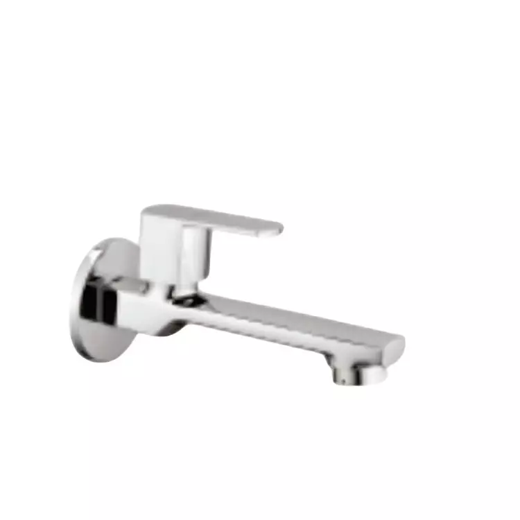 CASLLA Bib Cock Long Body with Wall Flange Cizu Series Brass Chrome Finish Silver, CI-CHR-752315