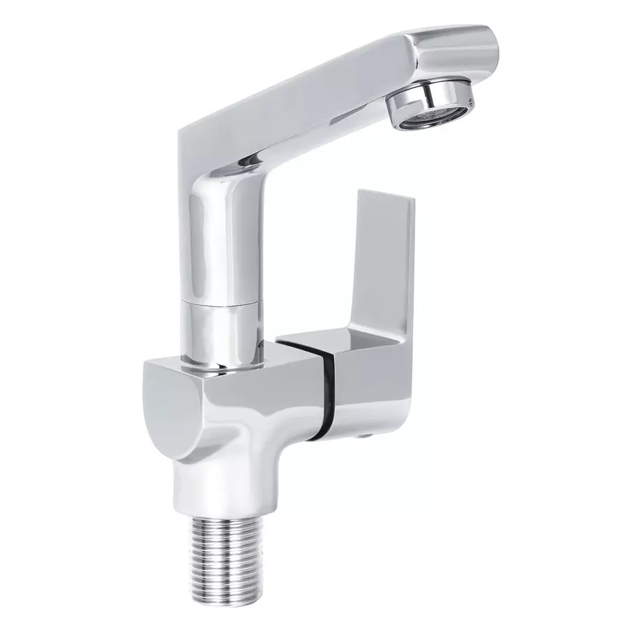 Buy AR5H Swan Neck Kitchen Sink Faucet Table Mounted Chrome Plated ...