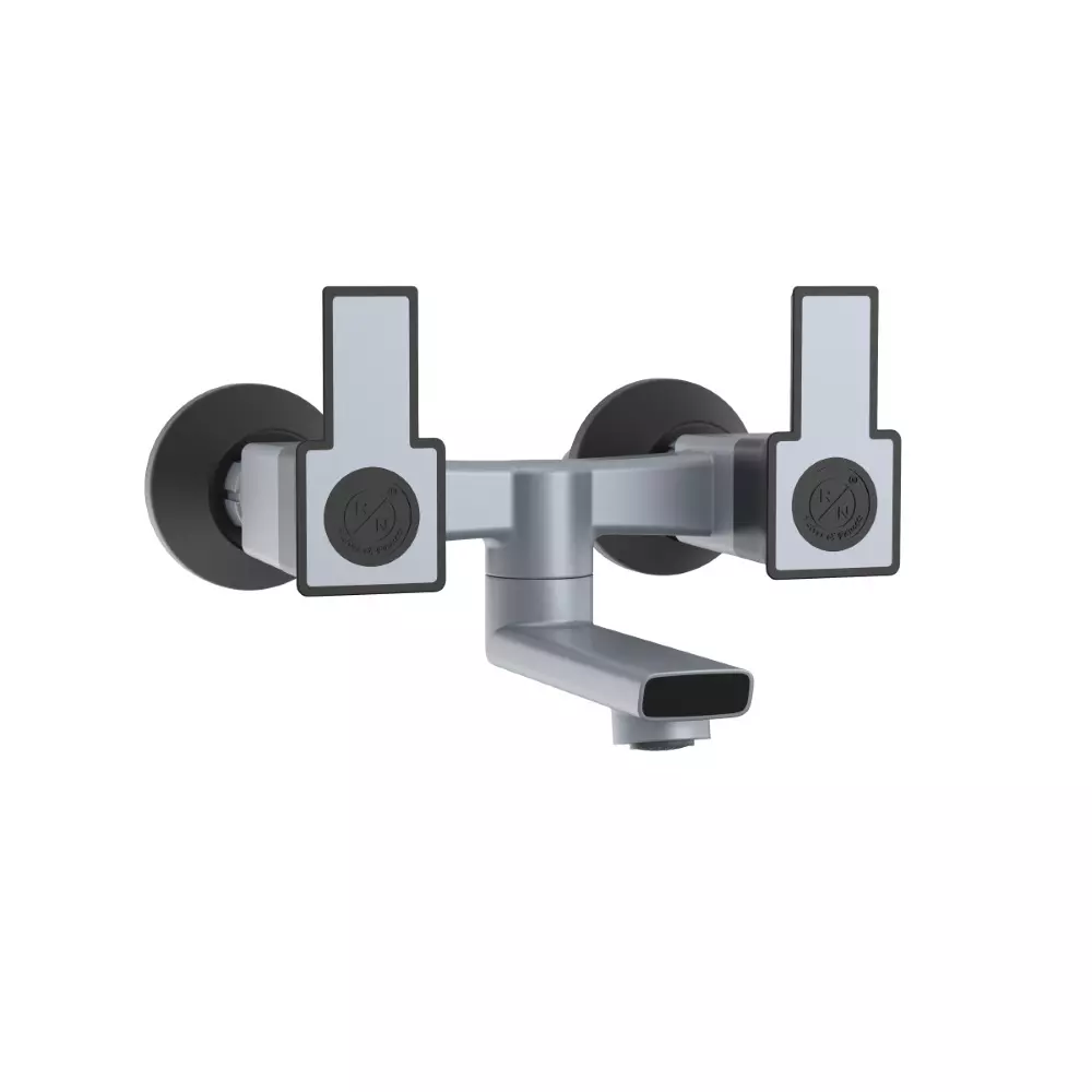 RN Glamour Pro Collection Wall Mixer Non Telephonic Tap PTMT 1/2 Inch (15 mm) Size Metalic Grey Black for Kitchen & Bathroom Use