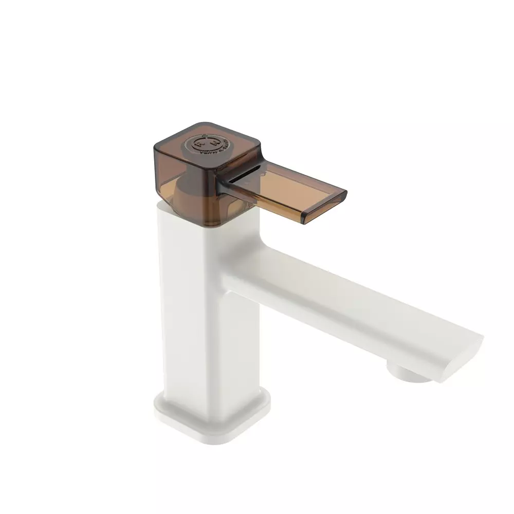 Buy RN PTMT Felicity Collection Single Lever Basin Mixer Tap White Hash ...