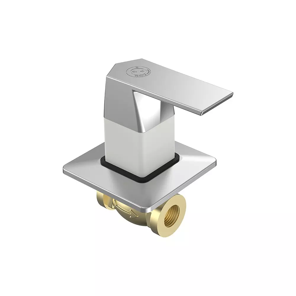 RN Concealed Stop Tap Brass White Chrome 1/2 Inch (15 mm) Size for Kitchen & Bathroom Use, RNG2004D04
