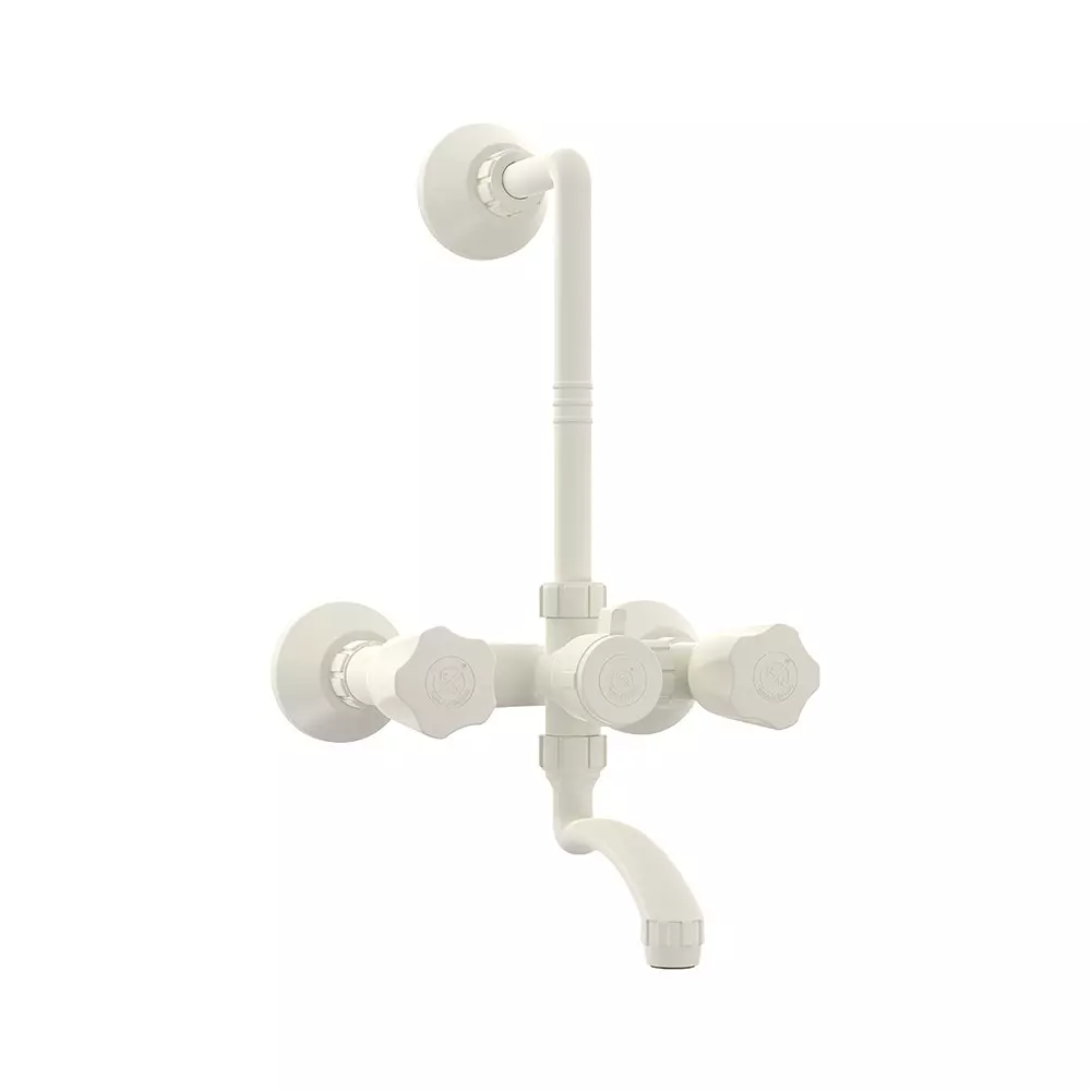 RN Wall Mixer Tap With L Bend PTMT Ivory 1/2 Inch (15 mm) Size for Kitchen & Bathroom Use, RNMAJ05A19