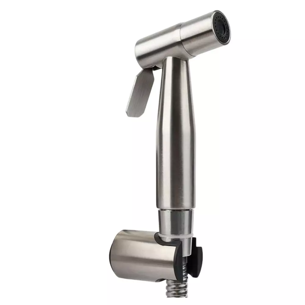 AR5H Health Faucet Gun Only Stainless Steel Silver Brushed Finish with Wall Holder, DIOSGUN_HF6