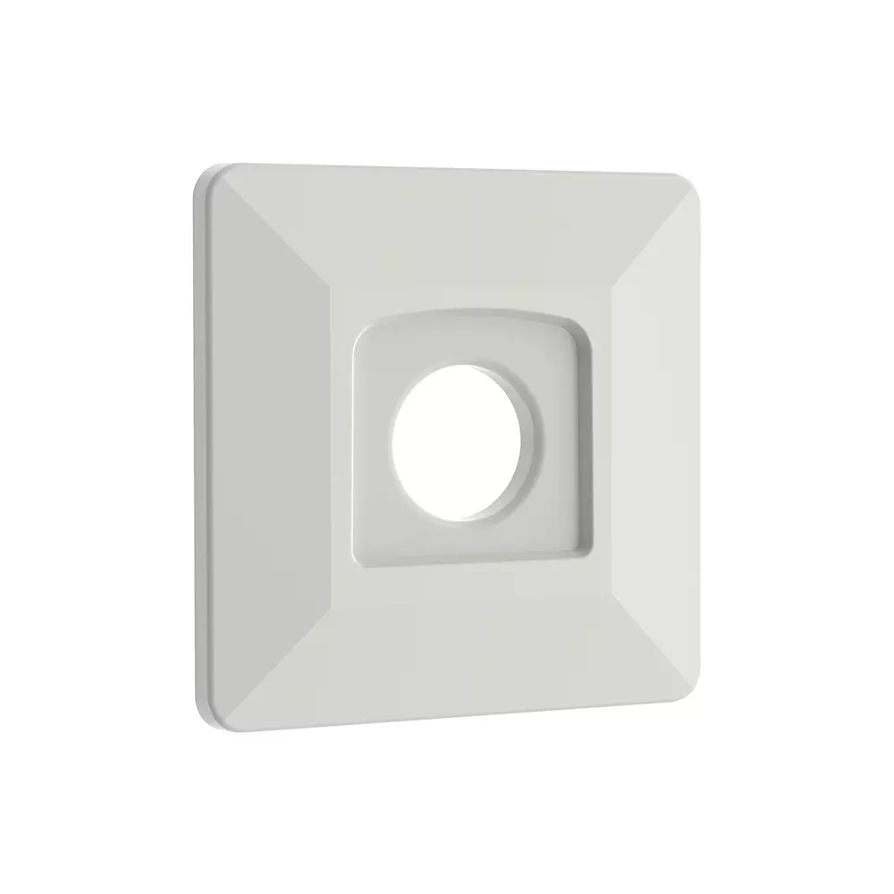 RN Virtu Wall Flange Square Shape White PTMT Wall Mounted for Bathroom & Toilets, RNSPA01A63