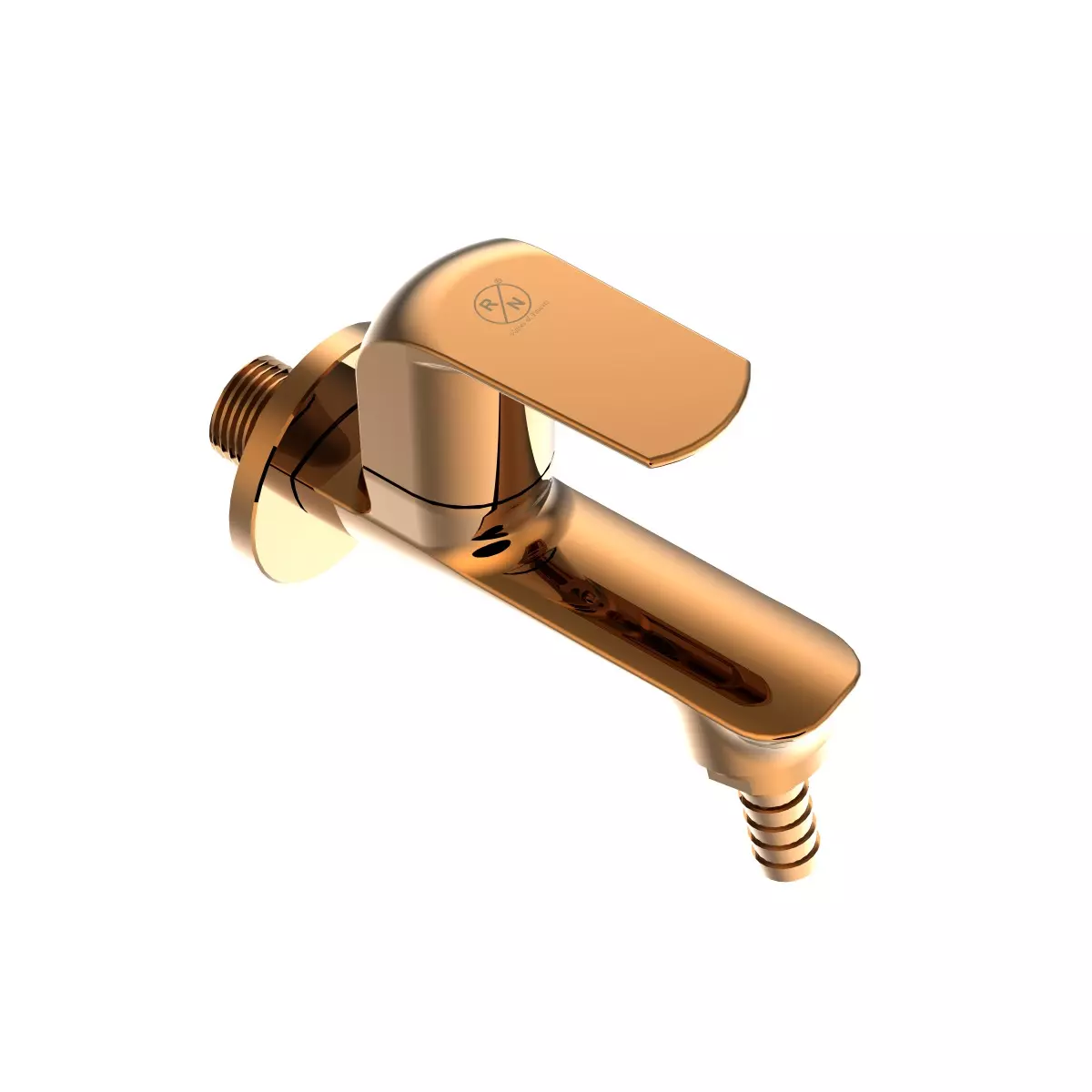 RN BIB Garden Tap With Nozzle & Flange Rose Gold Stainless Steel 1/2 Inch (15 mm) Size for Bathroom & Toilets Use, RNSOP33G08