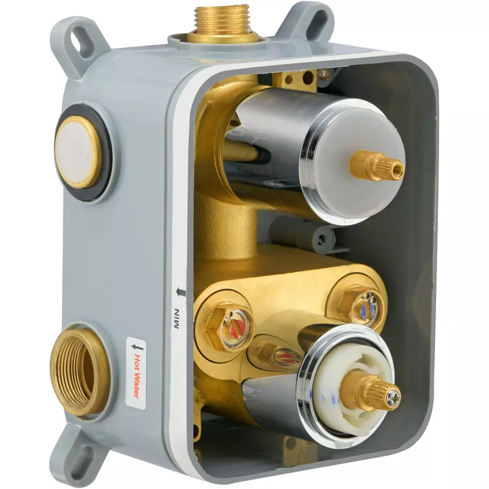 Parryware Thermostatic Diverter Body 3-Way Chrome with Child Lock Safety, T5145A1