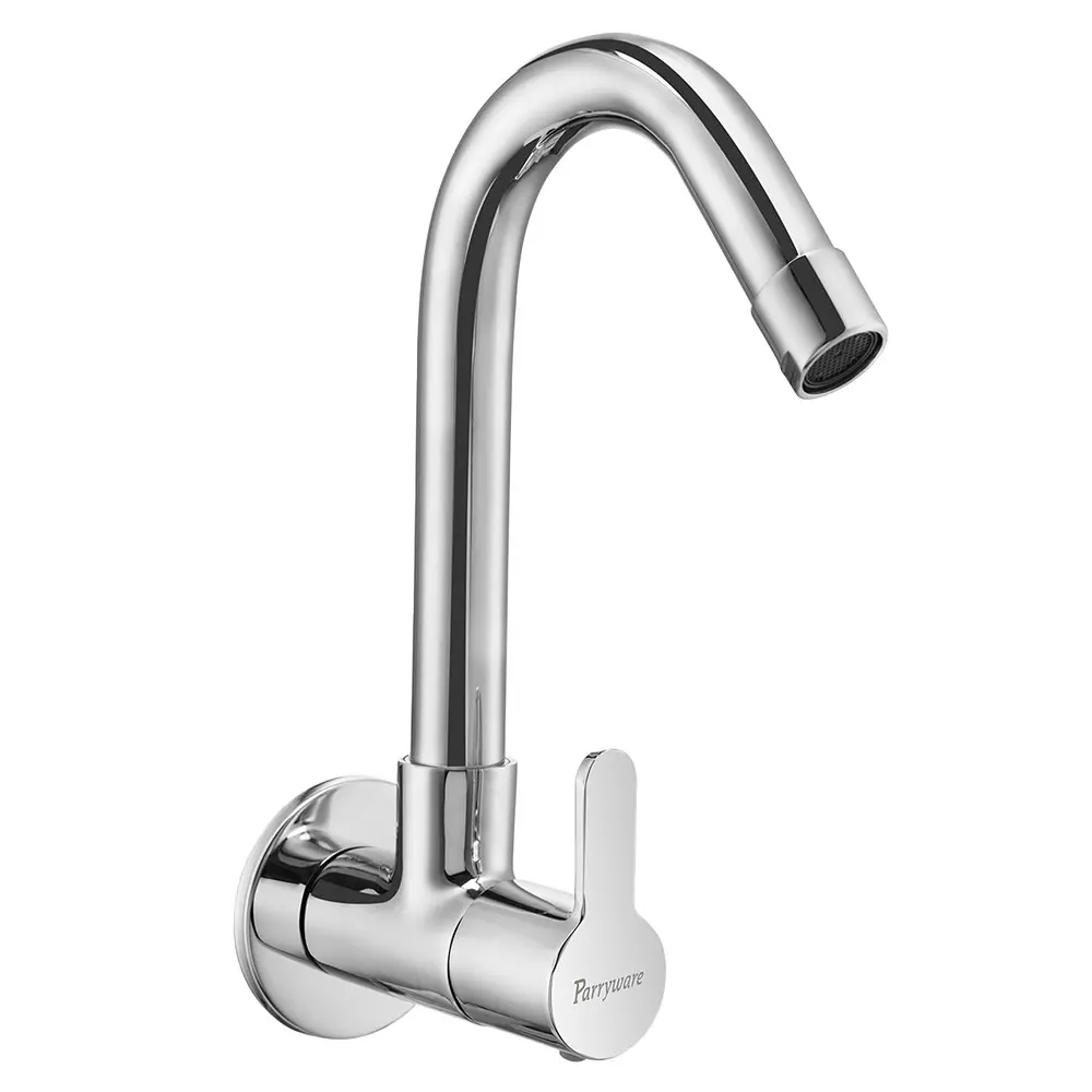 Parryware Claret Single Lever Sink Tap Stainless Steel Wall Mount Chrome Finish, T4621A1