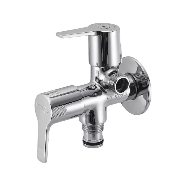 PLUMBER Ecoline Series Evion Range Angle Tap Two Way, Chrome Finish and Wall Mounted, EVN-0599
