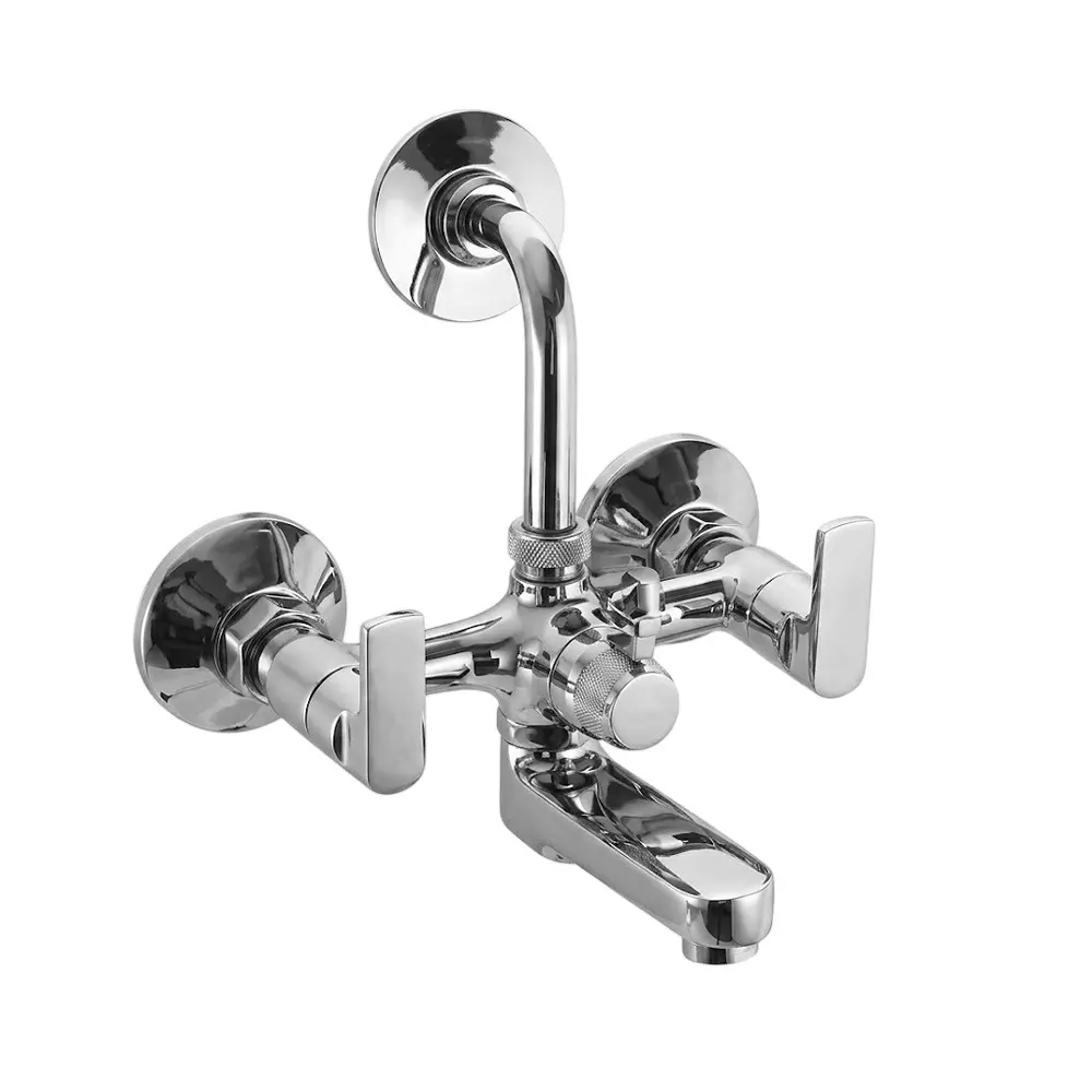 PLUMBER Ecoline Series Eon Range Wall Mixer Telephonic With L Bend for Overhead Shower, EON-5100LB