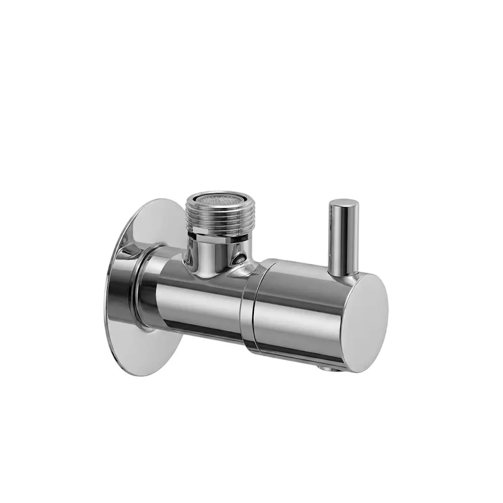 PLUMBER Ecoline Series Angle Tap Universal, Wall Mounted Metal Body in Chrome Finish, EU-0521