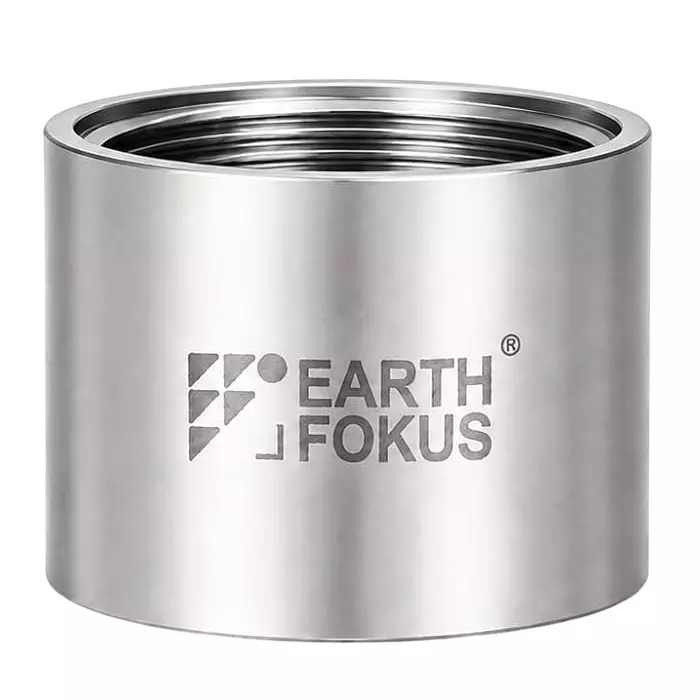 EARTH FOKUS Anti-Theft Housing Adapter Aerator Female Thread Polished Stainless Steel for 22 & 24 mm Tap Fitting, WF-HS-F-AT-P2 (Pack of 2 Pcs)