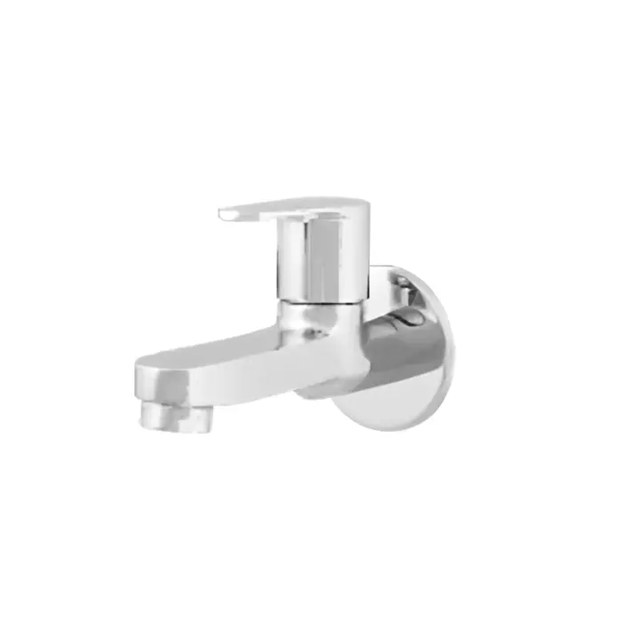 Parryware Uno 5 inch Wall Mounted Long Body Bib Cock Silver, T5006A1 / G5006A1