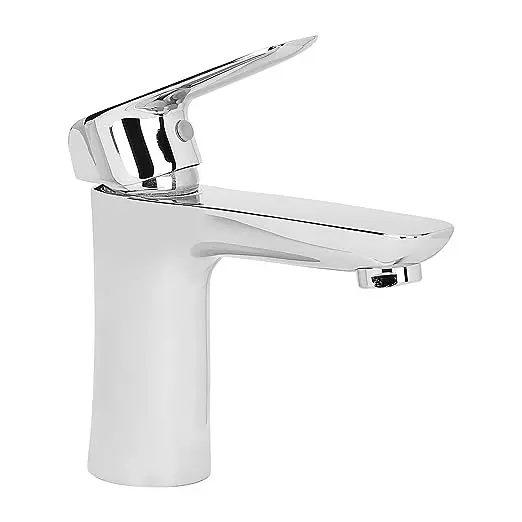 Hindware Fluid Basin Mixer Tap Brass Chrome Finish Silver, F400009