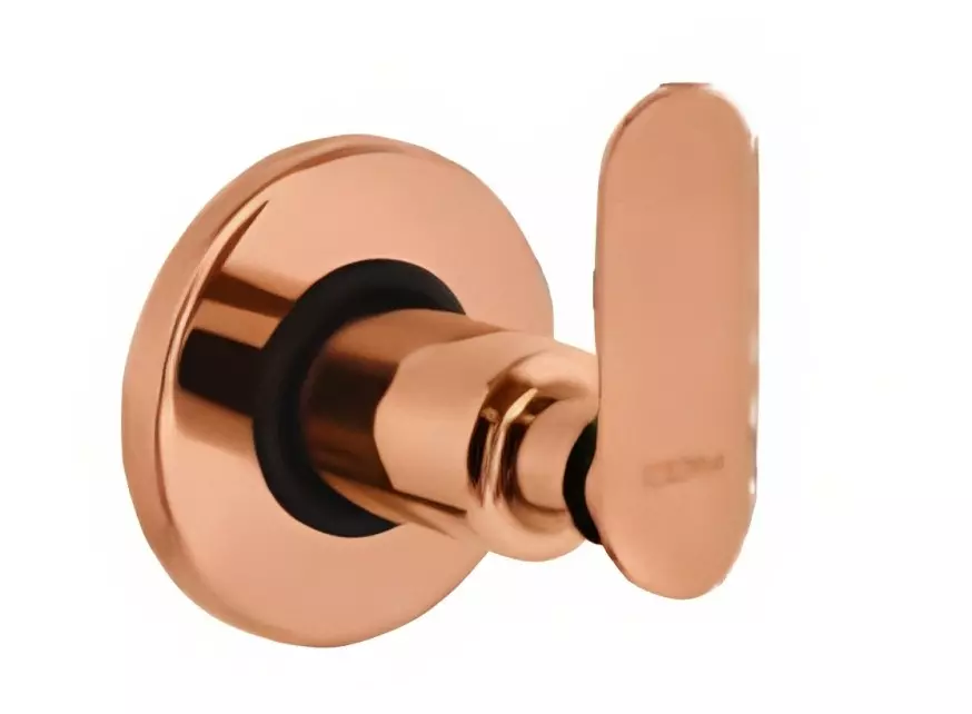 CERA Brooklyn Single Lever Stop Cock for 20 mm Pipe Line with Inner Head Rose Gold, F1018351RG