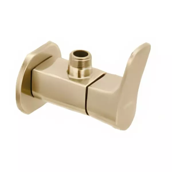 CERA Perla Single Lever Wall Mount Angle Cock with Wall Flange Antique Brass, F1012201BA