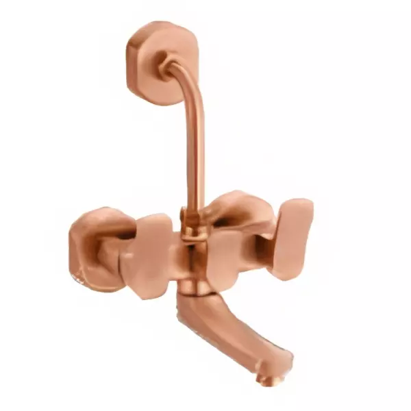 CERA Perla Three Lever Wall Mount Wall Mixer Antique Copper for Overhead Shower, F1012401AC